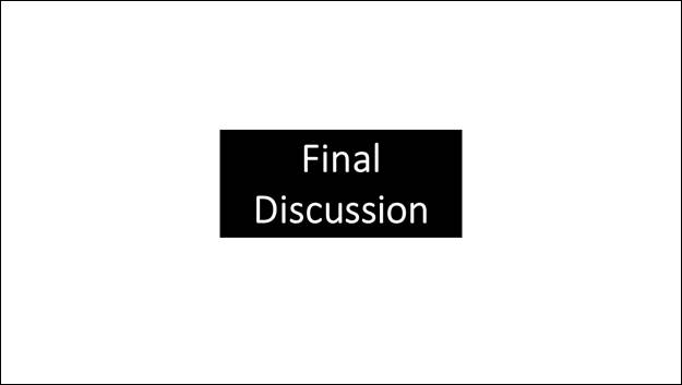 Final discussion title slide.