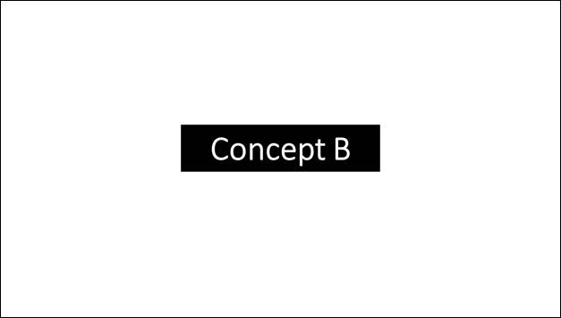 Diapositive intitule Concept B.