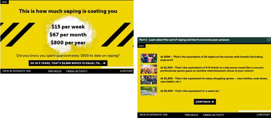 Part 3 of the module about the cost of vaping this is how much vaping is costing to you