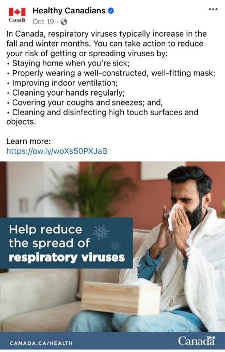 Help reduce the spread of respiratory viruses