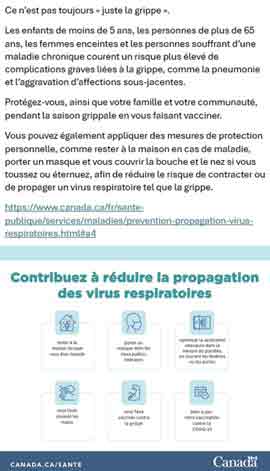 Contribuez à réduire la propagation des virus respiratoires